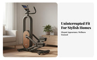 Low Effect Elliptical Machine Smart Air Walk Glider Full-Body Workout Compact Stepper Machine Quiet Operation for Apartment