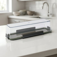 Plastic Cake Box with Latch Sealed Swiss Roll Container Airtight Pastry Container with Lid Secure for Bakers
