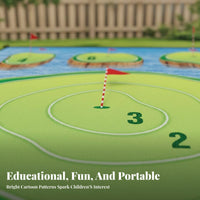 Parent-Child Interaction Child S Golf Mat Set Family Fun Child S Golf Toy Set Portable for Children, Families, Outdoors, Backyard