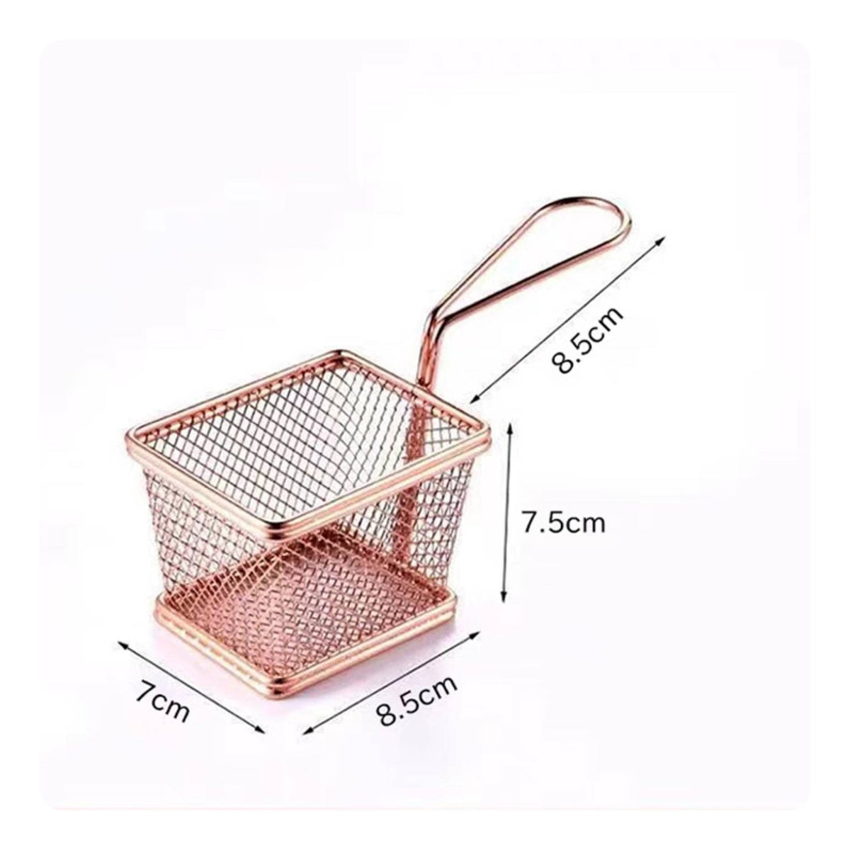 Restaurant Design Mini French Fry Basket Miniature Size Mini Fry Basket Easy to Clean Individual Food Server Multi-Purpose for Restaurants, Pubs, Parties