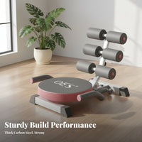 Multi-Functional sit-up Assistant Frame Neck and spinal Support Rocking sit-up Exerciser Easy to Use Ab Trainer paded Headrest for Home Gym Users, Beginners, Adults, mid-section Training, Office
