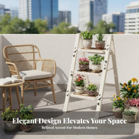 Floor-Standing Multi-Tier Plant Stand Step Design Tiered Pot Rack Space-Saving Flower Shelf Sturdy and long-lasting for Apartment Dwellers, Home Decorators, Homeowners, Balcony, Living Room, Indoor, Bedroom