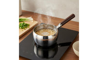 Universal Stovetop Compatibility Infant Nutrition Cooking Pot Transparent Glass Lid Stainless Steel Milk Pot Pour Spout Design Cookware for Parents