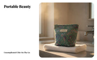 Chinese Aesthetic Makeup Pouch Multi-Purpose Floral Jacquard Cosmetic Bag