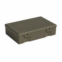 Mini Camping Tool Case Space-Saving Small Storage Box with Lid Secure Latch Portable Sundry Box for Journeyers, Outdoor Enthusiasts, Travel, Desktop