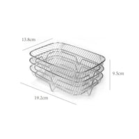 Long-Lasting Air Fryer Grill Rack Food Grade Multi-Layer Skewer Rack Rust-Proof for Toasting, Grilling, Dehydrating