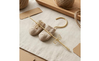 Gold-Colored Doll Clothes Hanger Metal Miniature Clothes Hanger Curved Hook 12 Cm