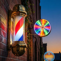 Transparent Cover LED Barber Pole Bright Wall-Mounted Barber Pole Light for Beauty Salons