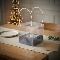 Gift Box with Window Elegant Design Clear Cover Present Box Versatile for Businesses, Bridesmaids, Holidays, Birthdays, Anniversaries