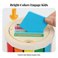 Wooden Educational Sorting Toy Hands-on Color Sorting Toy Painted Finish