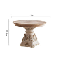 Wooden Pedestal Stand Decorative Pedestal Stand Round Wood Riser for Photo Shoots