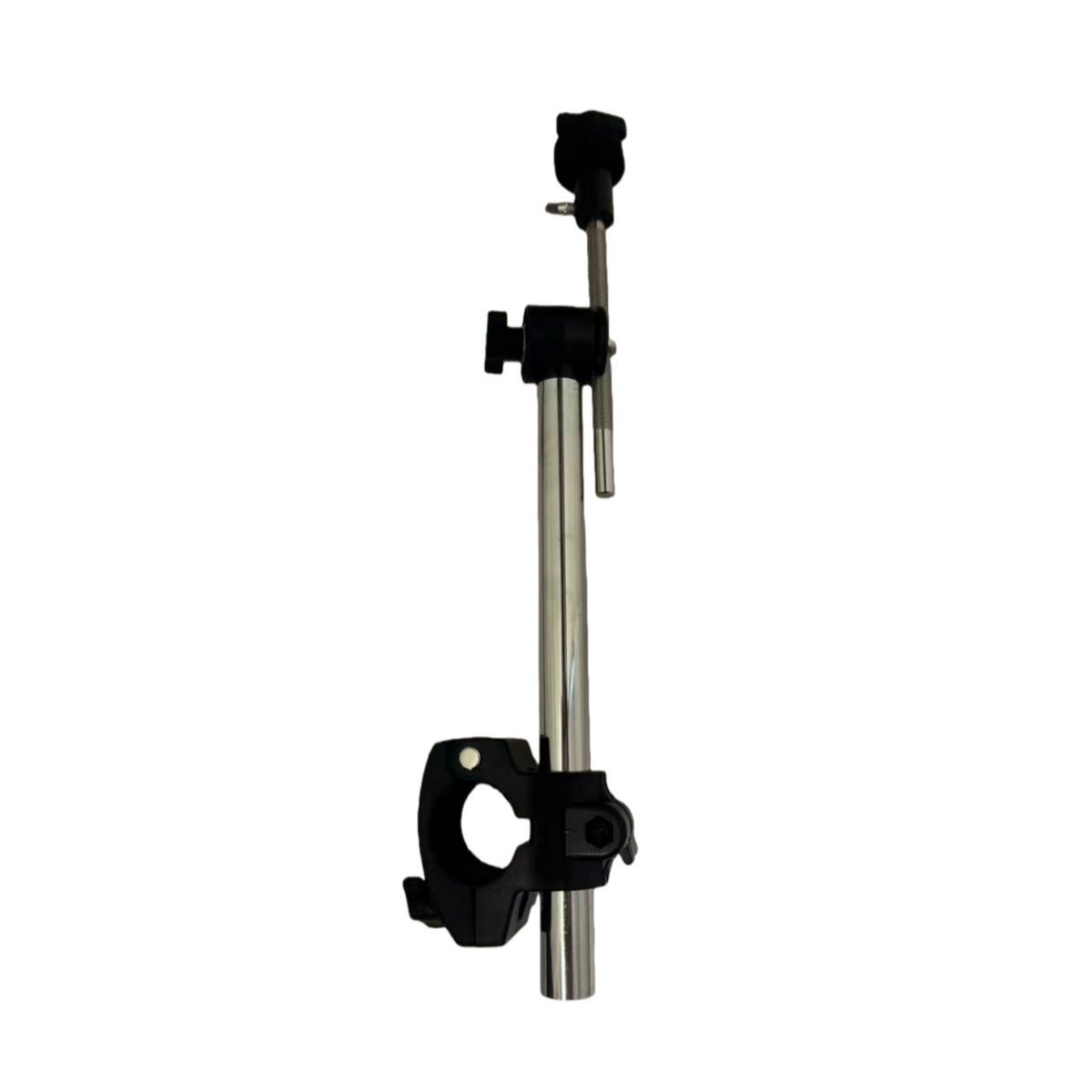 Quick-Release Cymbal Stand Rod with Adapter Electronic Cymbal Rod with Clamp Metal Hardware Silver for Practice Rooms