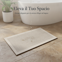 Japanese Wabi-Sabi Style Diatomaceous Earth Bath Mat, Super Absorbent Quick Dry Non-Slip Bathroom Floor Mat