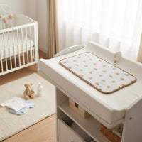 Skin-Friendly Waterproof Diaper Mat Quick-Drying Cotton Baby Pee Pad Multi-Use Portable Diaper Mat Odor-Resistant for Newborns, Infants