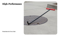 Heavy Duty Manhole Cover Hook Long-Lasting Steel Construction Manhole Cover Lifter High Load Capacity for Maintenance Personnel, Warehouses