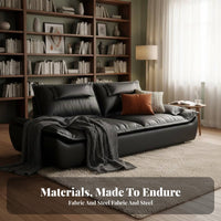 Sofa with Movable spine supportrests additional Deep Seat Living Room Furnishing Italian-Inspired design Household Furniture for Families, Homeowners, Lounge Area