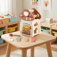 Fungus Activity Toy Wooden Toy with Mallet Shape Sorter Child-Centered Early Learning for Toddlers, Playroom, Kindergarten