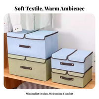 3 Pieces Foldable Frame Storage Box Large Capacity Clothing Container dust-resistantresistant