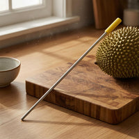 Durian Inspection Rod Stainless Steel Durian Testing Stick Farm Tool Rubber Tip Straight Shaft for Home Setting