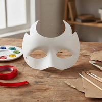 White Pulp Face Covering Lightweight Blank Masquerade Face Covering Comfortable to Wear Craft Supply for Students, Artists, Halloween, Art Projects