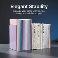 Adjustable Metal Bookends for Study Table, Book Ends for Shelves, Support and Dividers for Professionals, Desktop Holder