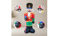 Standing Inflatable Christmas Decoration Festive Christmas Inflatable Nutcracker Indoor Holiday Decor Compact Storage for Front Yard
