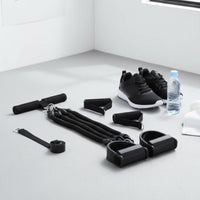 Foot Pedal Pull Rope Multi-Functional 4 Tube Pedal Exerciser Multifunctional Sit up Core Sculpting Tool for Beginners