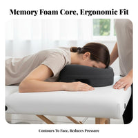 Breathable Beauty Bed Face Pillow Ergonomic Design Memory Foam Face Cradle Surround Support for Spa Clients, Adults, Home, Bedroom, Travel