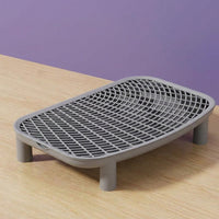 Catcher Tray Waste Container, Open Top Grate Anti-Scatter for Large Indoor Cat and Cat Owner, Easy Hygienic Cat