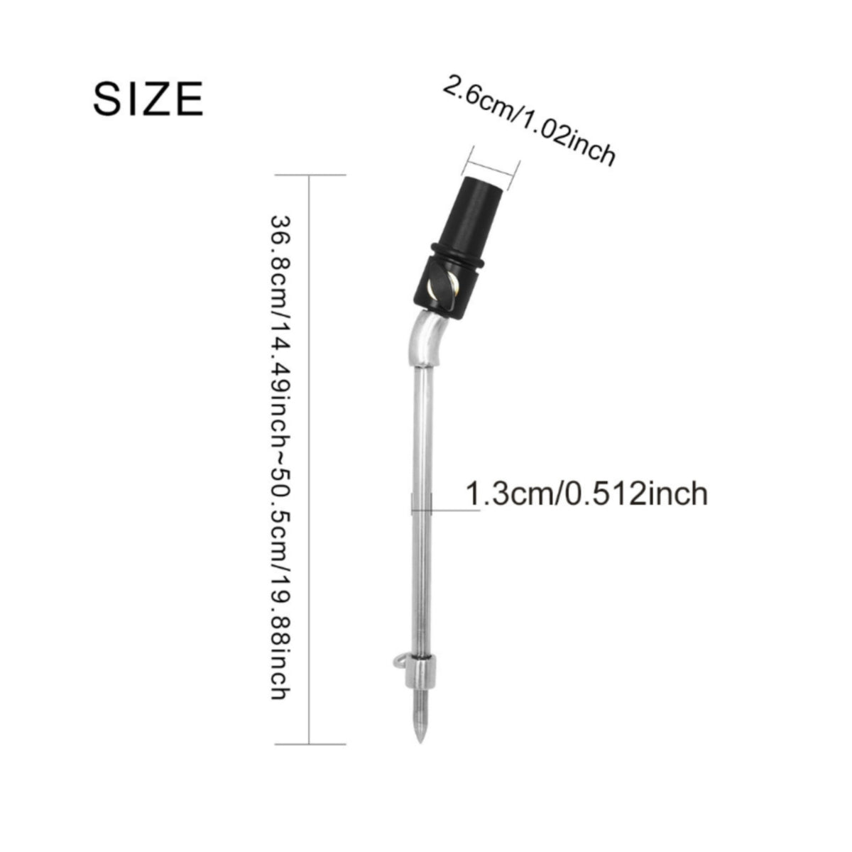 Telescopic Double Bass Endpin Support Rod Adjustable Double Bass Endpin Holder Metal Hardware for Contrabassists, Rehearsal