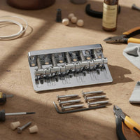 Five-String Bass Bridge Thickened Plate Electric Bass Guitar Bridge Instrument Hardware Excellent Sustain Easy Installation