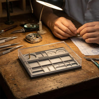 Watch Parts Tray with Cover Watch Repair Tray with Lid Practical Compartmented Storage Box for Hobbyists