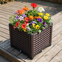 Floor Standing Planter Box in Simple Style, Durable Plastic Not Easy to Deform, Ideal for Balcony Garden and Indoor Vegetable Growing