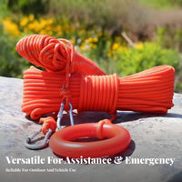 High Buoyancy Floating Lifesaving Rope Reflective Water Rescue Throw Line Wear-Resistant for Swimmers, Boaters, Boating, Lakes, Flood Relief