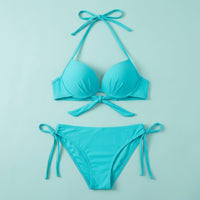 Swimsuit for Girls and Women's Bikinis with Fresh Pattern Style, Padded Push Up Set with Underwire Support for Pool Wear