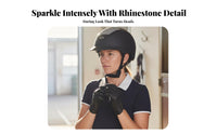 Adjustable Horse Riding Helmet Sparkling Breathable Equestrian Helmet Ventilated Speed Equestrian Hat for Adults, Beginner Riders