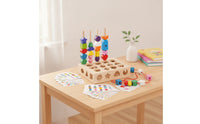 Shape Sorting Box with Lacing Strings Wooden Shape Sorter Lacing Toy Child-Led Stacking Toy Educational for Preschoolers