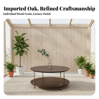 Three-Legged Circular Table Factory-Chic Aesthetic Household Furniture Vintage Look Rustic Appeal for Living Room