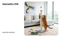 Space-Saving Scratching Post Stable Base Claw Sharpening Surface Long-Lasting Feline Furniture Wear-Resistant for Renters, Apartment, Indoors, Living Room, Bedroom
