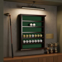 6 Ball Display Shelf Solid Wood Golf Ball Display Rack Tabletop for Home, Office, Lounge Area
