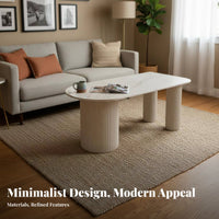 Multi-Person Seating Arrangement Elegant Design Scalloped rear Chair and Table Set Plush Upholstery Commercial Furniture for Clients, Lounge, Boutique