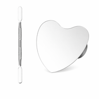 Stainless Steel Cosmetic Palette for Professional Makeup, Reusable Metal Mixing with Concave Groove, 2 Piece for Enthusiasts, 11.5 x 7.5 cm