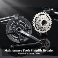 Cycle Crankset and Freewheel Set Universal Mountain Bike Crankset Cassette Kit Bike Chainring and Cassette Kit