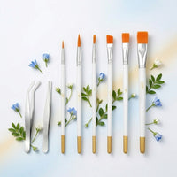 Paint Brushes with Tweezers Slender Precision Detail Brush Set Intricate