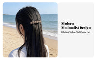 Matte Finish Barrette Korean Design Ponytail Holder Fastener Straight Coil Hair Fastener Secure Hold Minimalist Hair Accessory