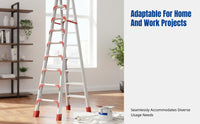 Aluminum Step Ladder, Heavy-Duty, Foldable, Thickened, Home & Engineering Use