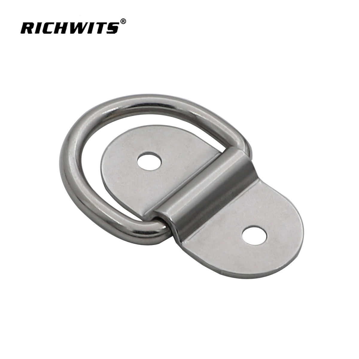 Stainless Steel D-Ring Double Hole D-Shaped Pull Ring Floor Fixing Truck Trailer Rope Buckle Hook Yacht D-Shaped Buckle