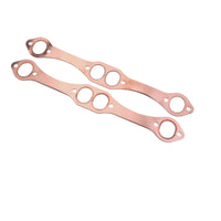 2 Pieces SBC Header Gasket Leak-Proof Oval Port Header Gasket Copper Exhaust Gaskets Reusable SBC Copper Gaskets
