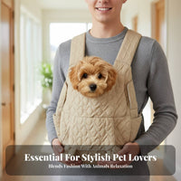 Soft & Comfortable Pet Carrier Backpack Breathable Hands-Unrestricted Pet Carrier Adjustable Straps Built-in Safety Clip for Small Cats, Young Dogs, Elderly Pets, Travel, Outdoor, Walking, Hiking