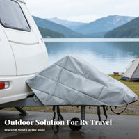 Travel Trailer Front Towing Cover Waterproof Trailer Hitch Cover Dustproof Towing Hitch Protector for Outdoor, Storage